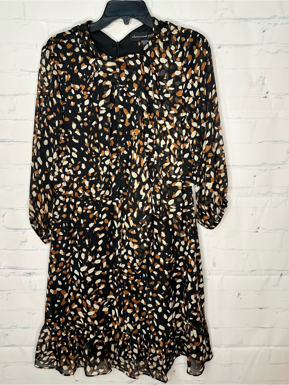 Women’s Clover‎ And Sloane Size 12 Multi Color Long Sleeve Dress
